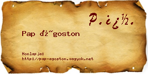 Pap Ágoston névjegykártya