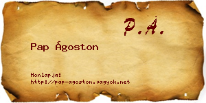 Pap Ágoston névjegykártya