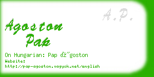 agoston pap business card